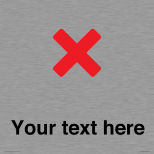 Custom plain background, red cross sign